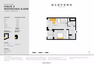 Grundriss KLEYERS - Haus 2 Wohnung 0.006