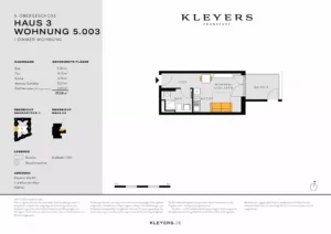 Grundriss KLEYERS - Haus 3 Wohnung 5.003